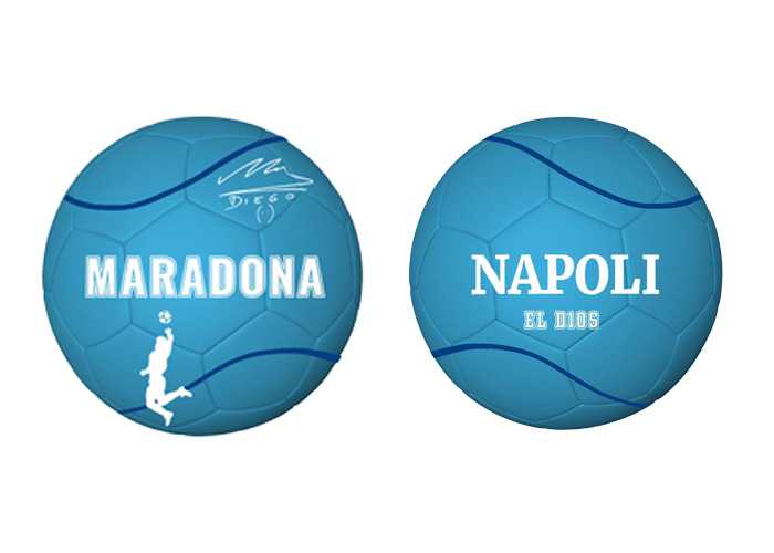 (Mis 5) Pallone MARADONA Napoli (Azzurro/Bianco)…x